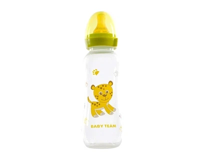 Пляшечка для годування з латексною соскою Baby Team 1310 250 мл Салатовий shop (2000989829911)