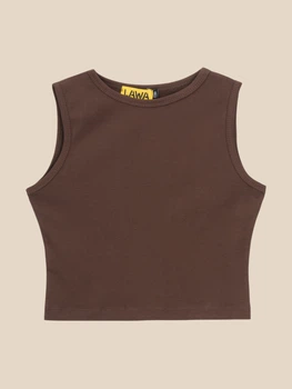 Топ однотонный женский LAWA WBC02380 L Шоколадный shop (2000999585180)