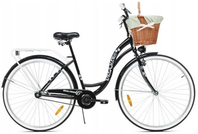 Міський велосипед MalTrack 28'' City Bike Плетений кошик Чорний (110966)(5901924235859)  