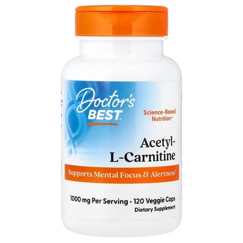 Ацетил карнітин Doctor's Best (Acetyl-L-Carnitine) 120 капсул DRB00152
