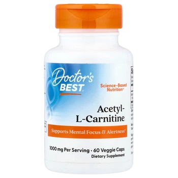 Ацетил карнітін Doctor's Best (Acetyl-L-Carnitine) 60 капсул DRB00105