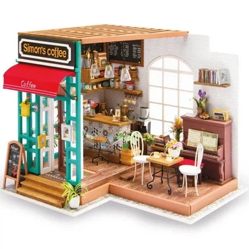 Конструктор 3D міні-будинок Simon’s Coffee DG109 - Robotime - (6946785164657)