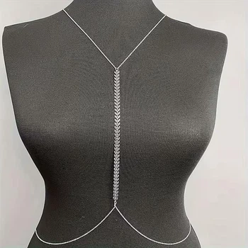 Гартера 2в1 на груди або спину Etosell BB162234/2 One Size Срібляста