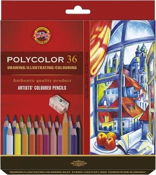 Zestaw kredek ołówkowych Koh-I-Noor Polycolor 36 kolorów (8593539318743)
