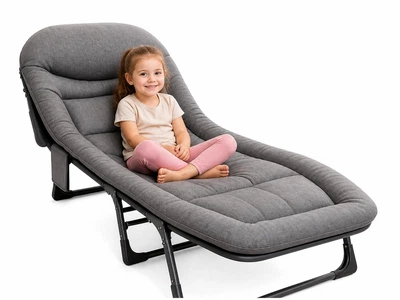 Портативная детская кровать 170×60 см, складная туристическая кровать, 5 положений, до 120 кг, для отдыха и сна