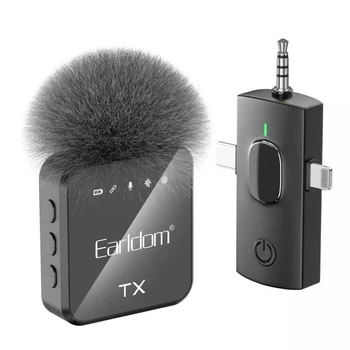 Бездротовий мікрофон Earldom ET-MC12 Wireless Microphone Lightning/Type-C/3.5mm Black