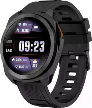 Смарт-годинник з GPS та 128 спортивними режимами Canyon Maveric SW-83, пульсометр та моніторинг сну, вимірювання кисню в крові, IPS-дисплей 1.32", захист від води IP68, до 10 днів, чорний