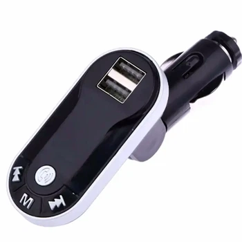 FM-трансмиттер Bluetooth для автомобиля с пультом 2 USB порта поддержка MicroSD 12-24V CM i9 черный