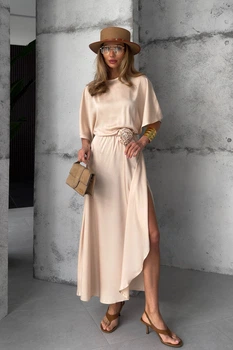 Платье Jadone Fashion Роуз XL бежевое