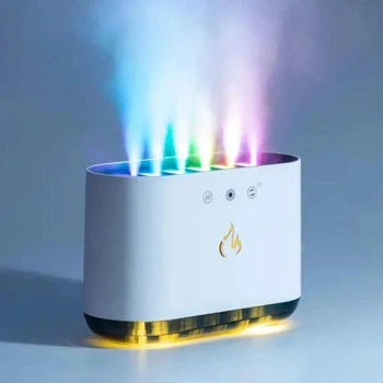 Увлажнитель воздуха на 900 мл ультразвуковой, с функцией аромадиффузора, RGB-подсветкой и синхронизацией с музыкой Белый