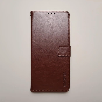 Чехол книжка Idewei для Xiaomi Redmi A1, Redmi A2 с застежкой коричневый
