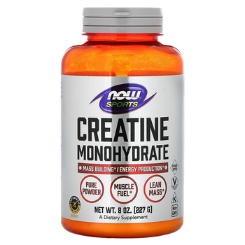 Креатин моногідрат у порошку NOW Foods, Sports "Creatine Monohydrate Pure Powder" 5000 мг (227 г)