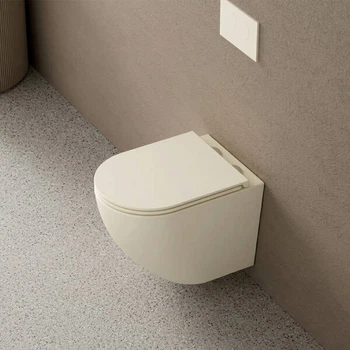Унітаз підвісний Devit Flow DFL0460111MC 490х365х370mm з кришкою soft-close, матовий капучино