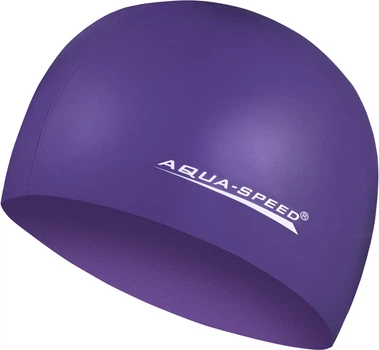 Шапка для плавания Aqua Speed фиолетовая 100% силикон унисекс для бассейна и тренировок