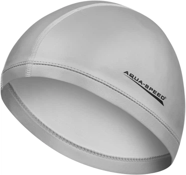 Шапка для плавания Aqua Speed серебристая для взрослых силиконовая шапочка унисекс водоотталкивающая