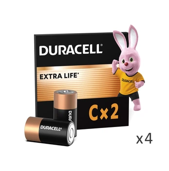 Набор Щелочные батарейки Duracell C (LR14) MN1400 2 шт (5000394076761) 4 упаковок