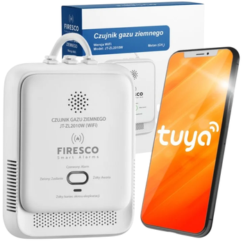 Датчик природного газу Firesco JT-ZL2010W з WiFi додаток Tuya (5904507904807)