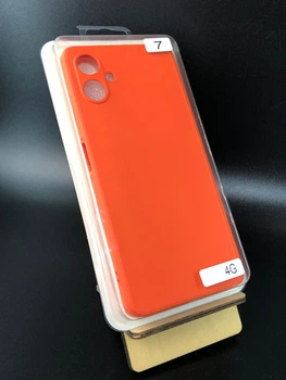Чехол силиконовый для телефона Samsung A07 4G Silicone Orig FULL №7 New Apricot 4you