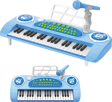 Pianino-organ MalPlay 37 klawiszy z mikrofonem niebieskie (5901924245490)