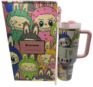 Термос термокружка Stanley Quencher H2.0 Tumbler из нержавеющей стали Labubu Cup Gift Box Style 1,18 л KT8005203