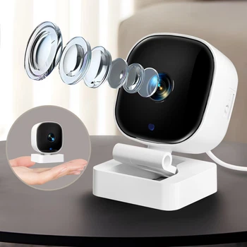 Мини камера K7 Wi-Fi 1080P беспроводная камера видеонаблюдения видеоняня белая