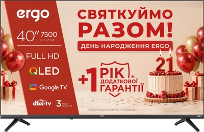 Телевизор Ergo QLED 40'' 40JFQ7500