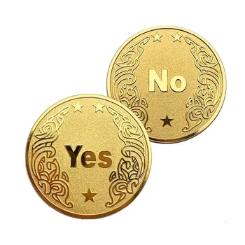Сувенирная монета для принятия решений YES/NO 3801 (золотая)