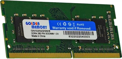 Оперативная память Golden Memory SODIMM DDR4-3200 8192MB PC4-25600 (GM32S22S8/8)