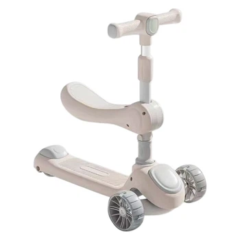 Самокат-беговел триколісний Skyper LS-1520-31 (колеса: передні Ø4,4"/заднє Ø3,15"/PU, рама: пластик, сидіння, підсвітка, до 30 кг)