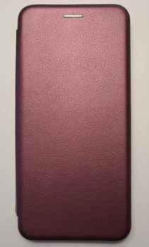 Чехол книжка Magnei для Samsung Galaxy M12 с магнитом бордовый