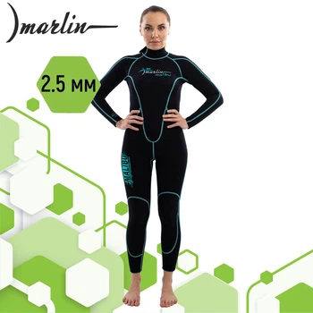 Гідрокостюм жіночій Marlin Malibu Lady 2.5 мм Black/Aqua blue L