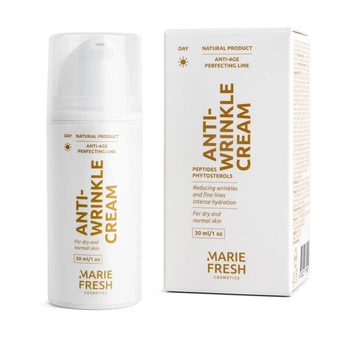 Дневной крем Marie Fresh с пептидами и скваланом против морщин для сухой и нормальной кожи лица, 30 мл