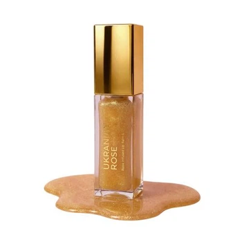 Блеск-масло для губ Ukrainian Rose Infused Lip Balm & Oil Honey Rose золотой 7 мл для интенсивного увлажнения, питания и сияния губ