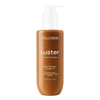 Шимер для увлажнения и сияния тела Hollyskin Luster Body Shimmer Nude Rose 01 Бронзовый 150 мл