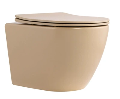 Унитаз подвесной Qtap Robin Ultra Quiet, Beige, с сиденьем Slim Duroplast / Soft-close / Quick Release QTROB26SB48997