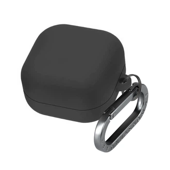 Силиконовый чехол для наушников Samsung Galaxy Buds 4/Buds 4 Pro, Hang Case, черный, ультратонкий защитный кейс толщиной 2 мм, защита от царапин, пыли и ударов, компактный, с карабином для крепления, ArmorStandart (ARM90918)