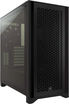 Корпус Corsair 4000D Airflow / Mid-Tower / Закаленное стекло / 2x120мм вентилятора / RapidRoute / USB Type-C / Черный