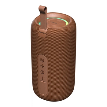 Стильна бездротова акустика Fantech BS158 NeraBox з насиченим стереозвуком та RGB-підсвіткою, Bluetooth V5.4 до 9 години роботи в активному режимі при 50% гучності, ємністю 1800mAh Brown