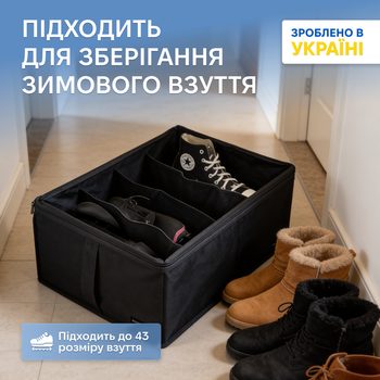 Органайзер для взуття ORGANIZE на 4 пари, чорний (BL-O-4)