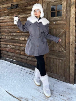 Парка Shein sz2406133200047006 0XL сіра (100009850)