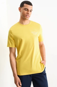 Футболка з бавовни C&A 2219122c62 XL жовта (100010541)