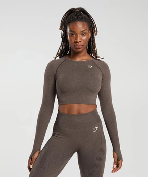 Спортивний лонгслів Gymshark b1a3dc62 XL коричневий (100010664