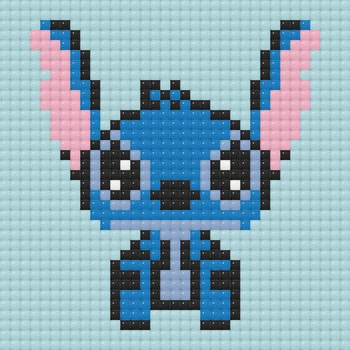 Алмазная мозаика мини "Stitch Стич" ODM0105 10х10 см