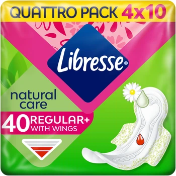 Прокладки гигиенические Libresse Natural Care 4 капли 40 шт (7322540617696)