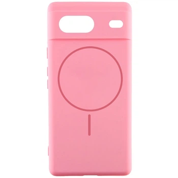 Чехол Silicone Cover Lakshmi Full Camera (AA) with Magnetic Fit для Google Pixel 8a Розовый / Light pink