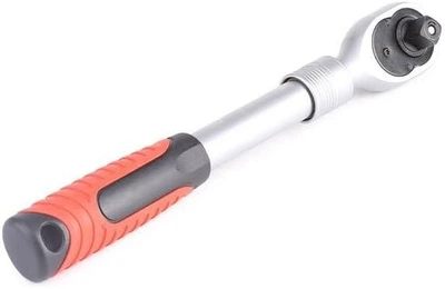 Универсальная трещотка с телескопической ручкой 1/4″ 72 зуба + комплект редукторов 1/4, 3/8