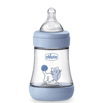 Бутылочка пластик Chicco PERFECT 5 Kitten, 150 мл, соска силикон, 0 м+