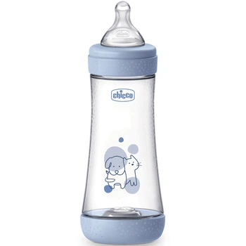 Пляшечка пластик Chicco PERFECT 5 Friends, 300 мл, соска силікон, 4 м+