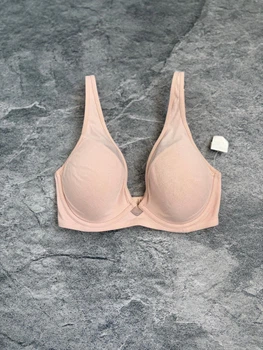 Бавовняний бюстгальтер планж Thirdlove Cotton Plunge Bra - пудра - 70D