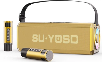 Караоке-система Inspire YS-228 Gold с двумя беспроводными микрофонами и Bluetooth (YS-228-gold)
